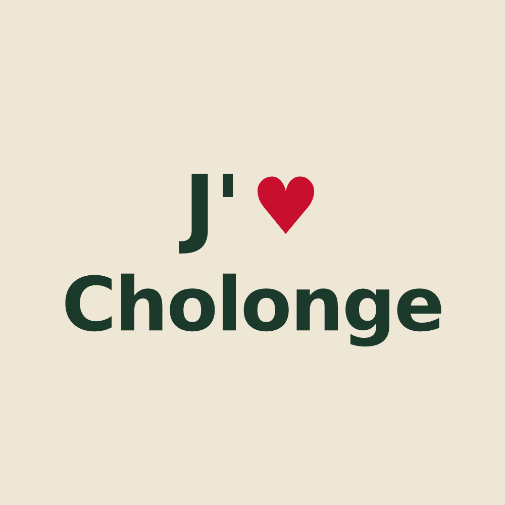 Tote bag personnalisé Cholonge — design J'aime Cholonge