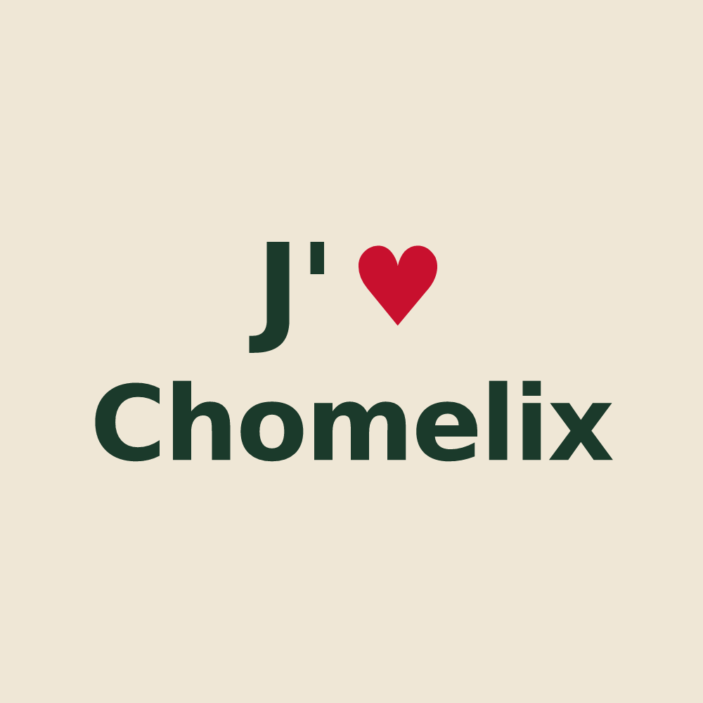 Tote bag personnalisé Chomelix — design J'aime Chomelix