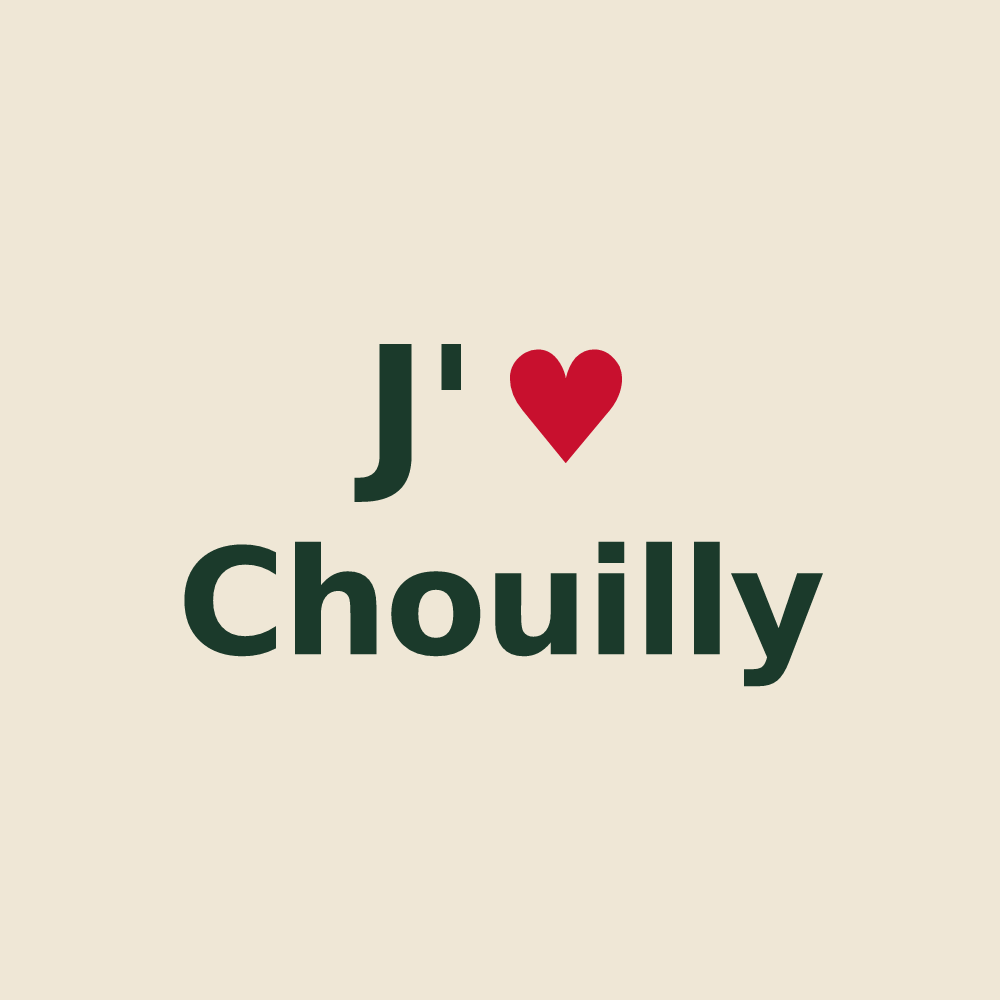 Tote bag personnalisé Chouilly — design J'aime Chouilly