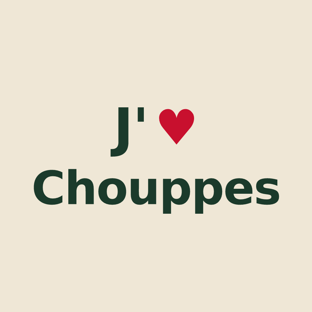 Tote bag personnalisé Chouppes — design J'aime Chouppes
