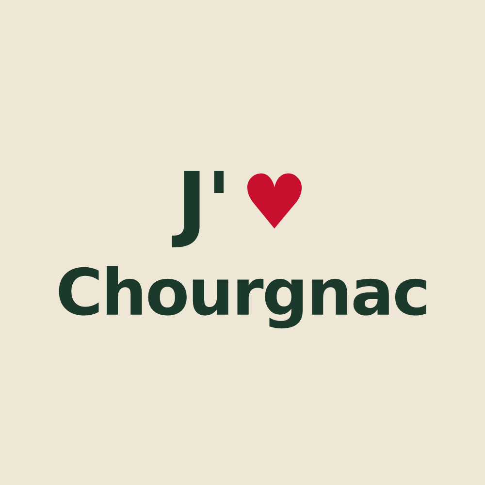 Tote bag personnalisé Chourgnac — design J'aime Chourgnac