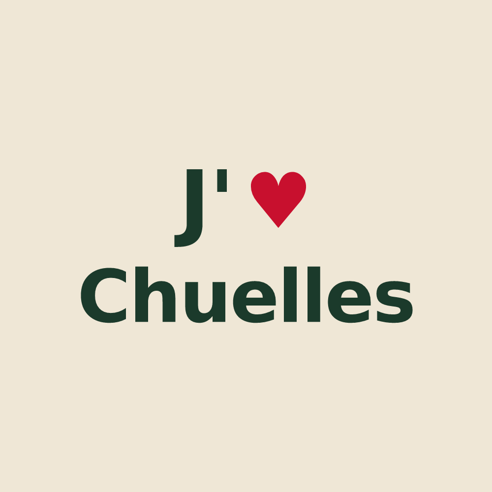 Tote bag personnalisé Chuelles — design J'aime Chuelles