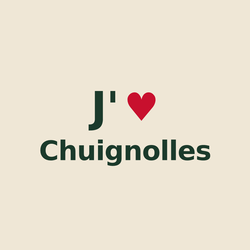 Tote bag personnalisé Chuignolles — design J'aime Chuignolles