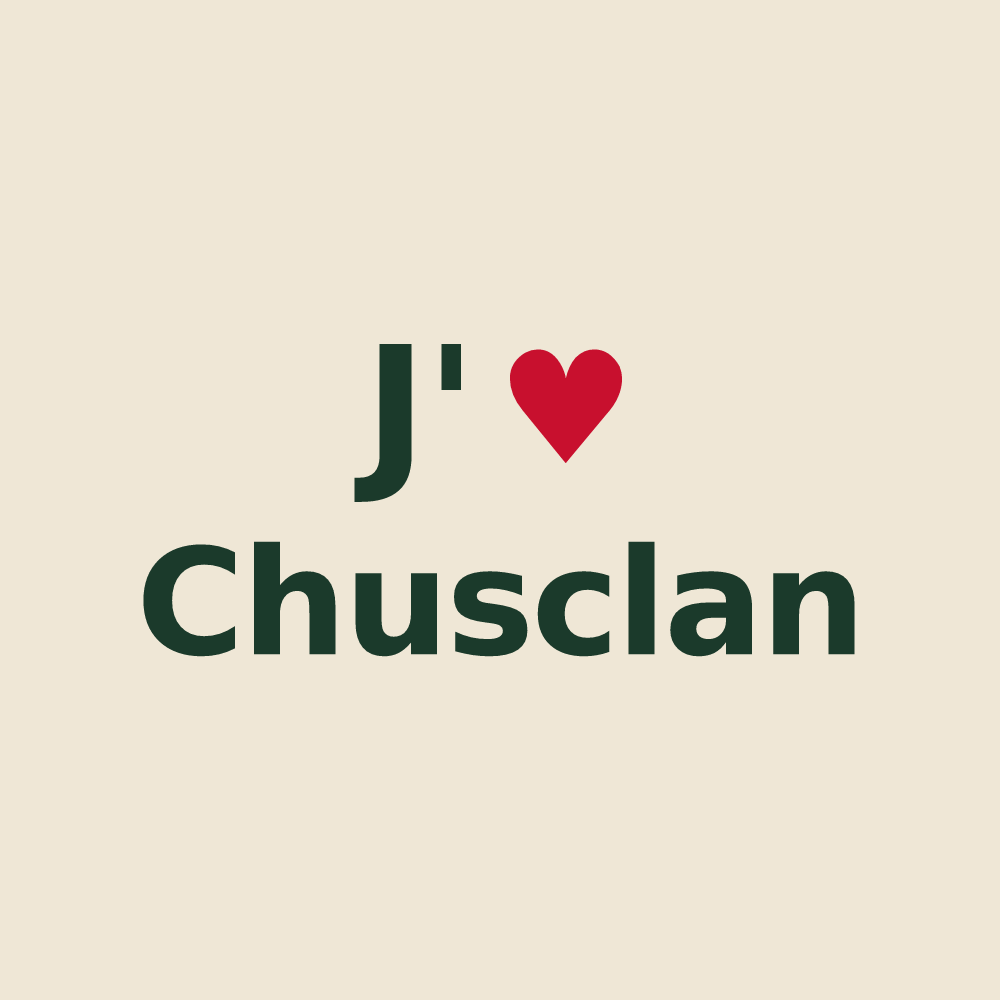 Tote bag personnalisé Chusclan — design J'aime Chusclan