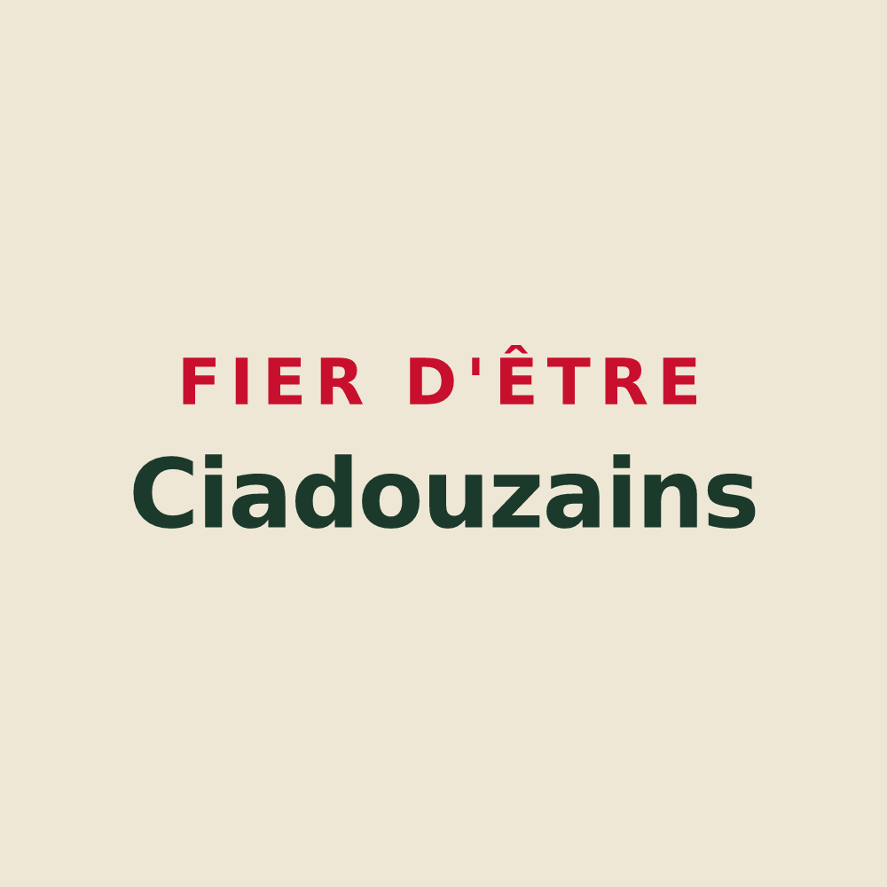 Tote bag « Fier d'être Ciadouzains » — design pour Ciadoux