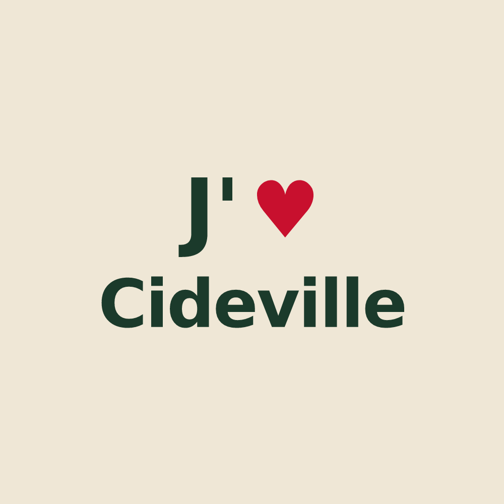 Tote bag personnalisé Cideville — design J'aime Cideville