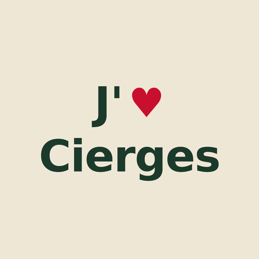 Tote bag personnalisé Cierges — design J'aime Cierges
