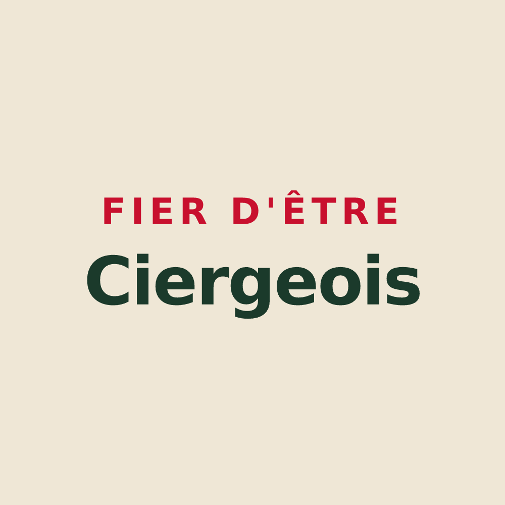 Tote bag « Fier d'être Ciergeois » — design pour Cierges