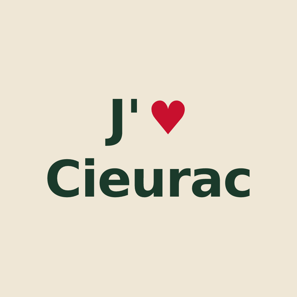 Tote bag personnalisé Cieurac — design J'aime Cieurac