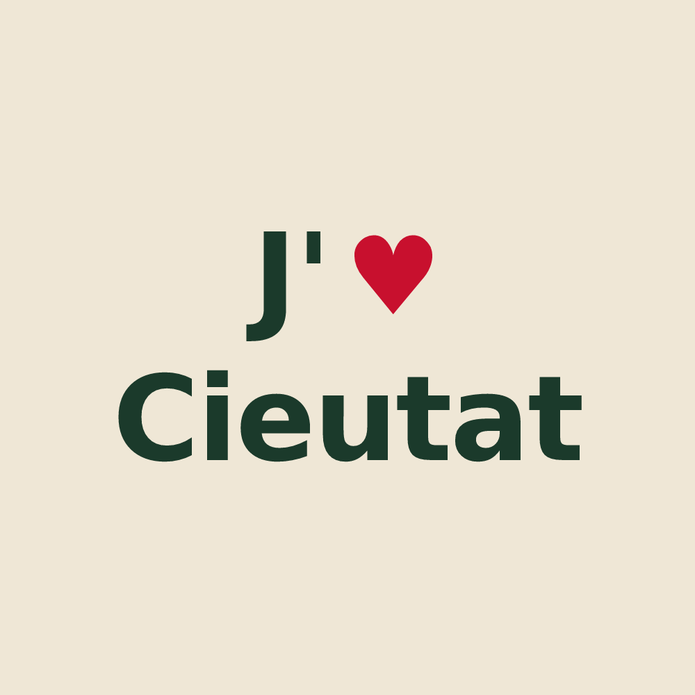 Tote bag personnalisé Cieutat — design J'aime Cieutat