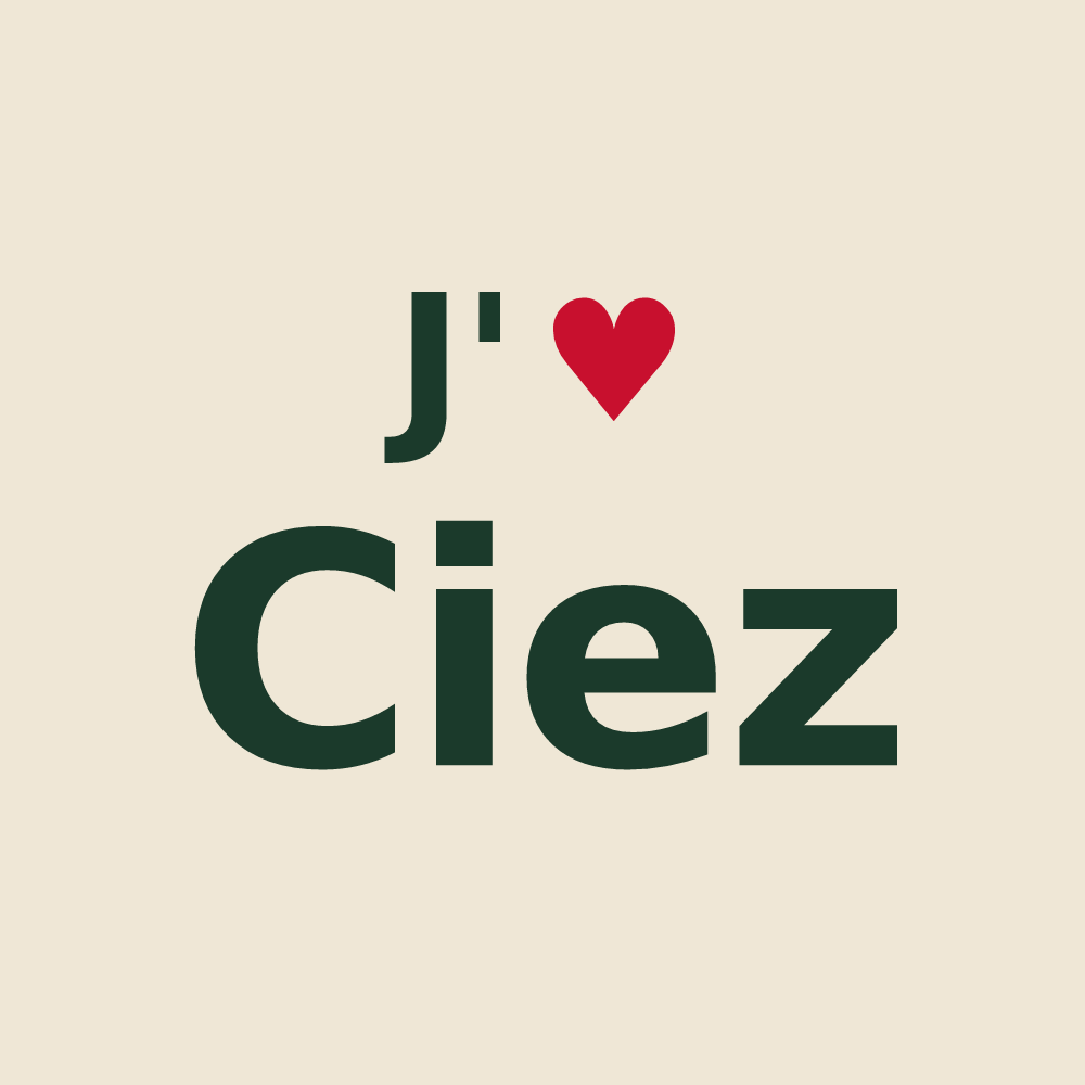 Tote bag personnalisé Ciez — design J'aime Ciez