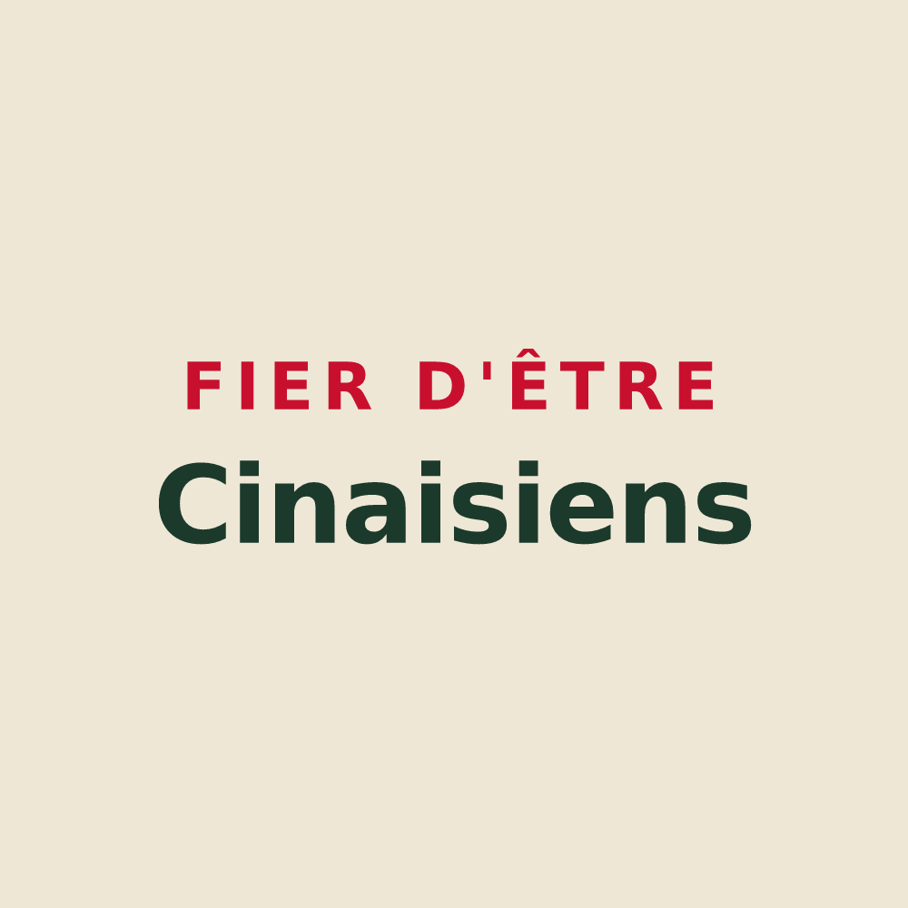 Tote bag « Fier d'être Cinaisiens » — design pour Cinais
