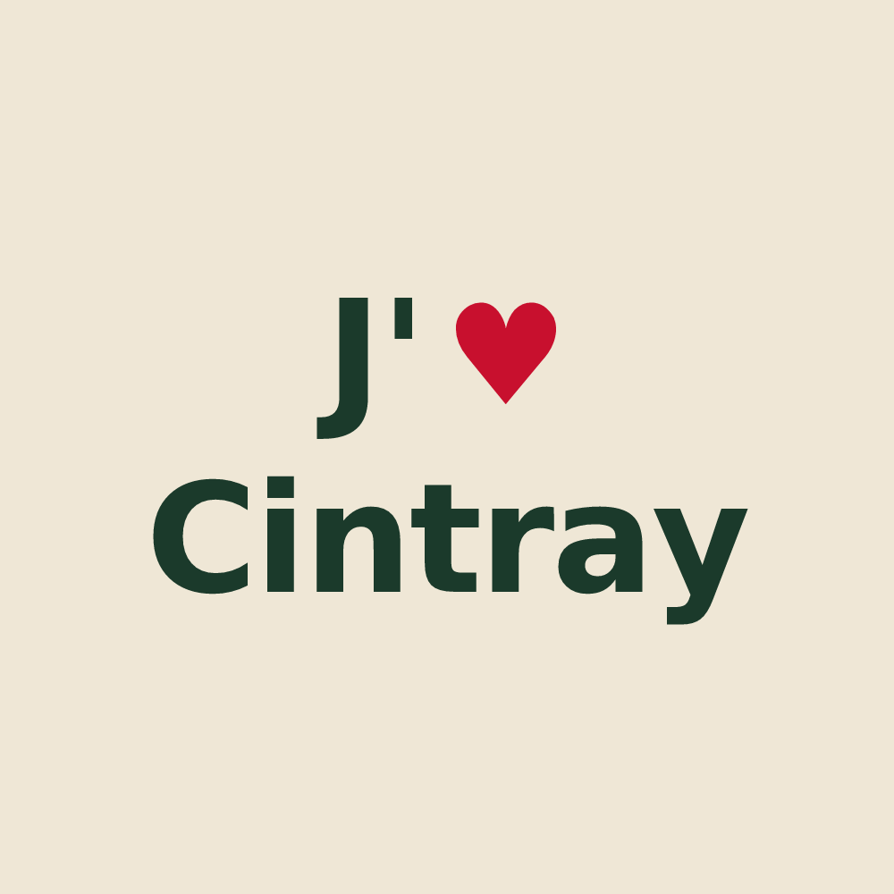 Tote bag personnalisé Cintray — design J'aime Cintray