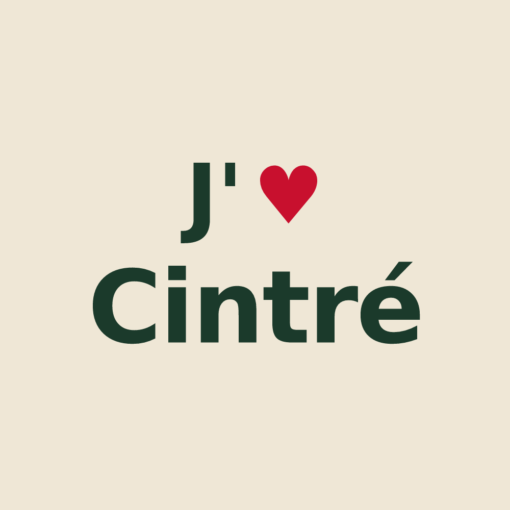 Tote bag personnalisé Cintré — design J'aime Cintré