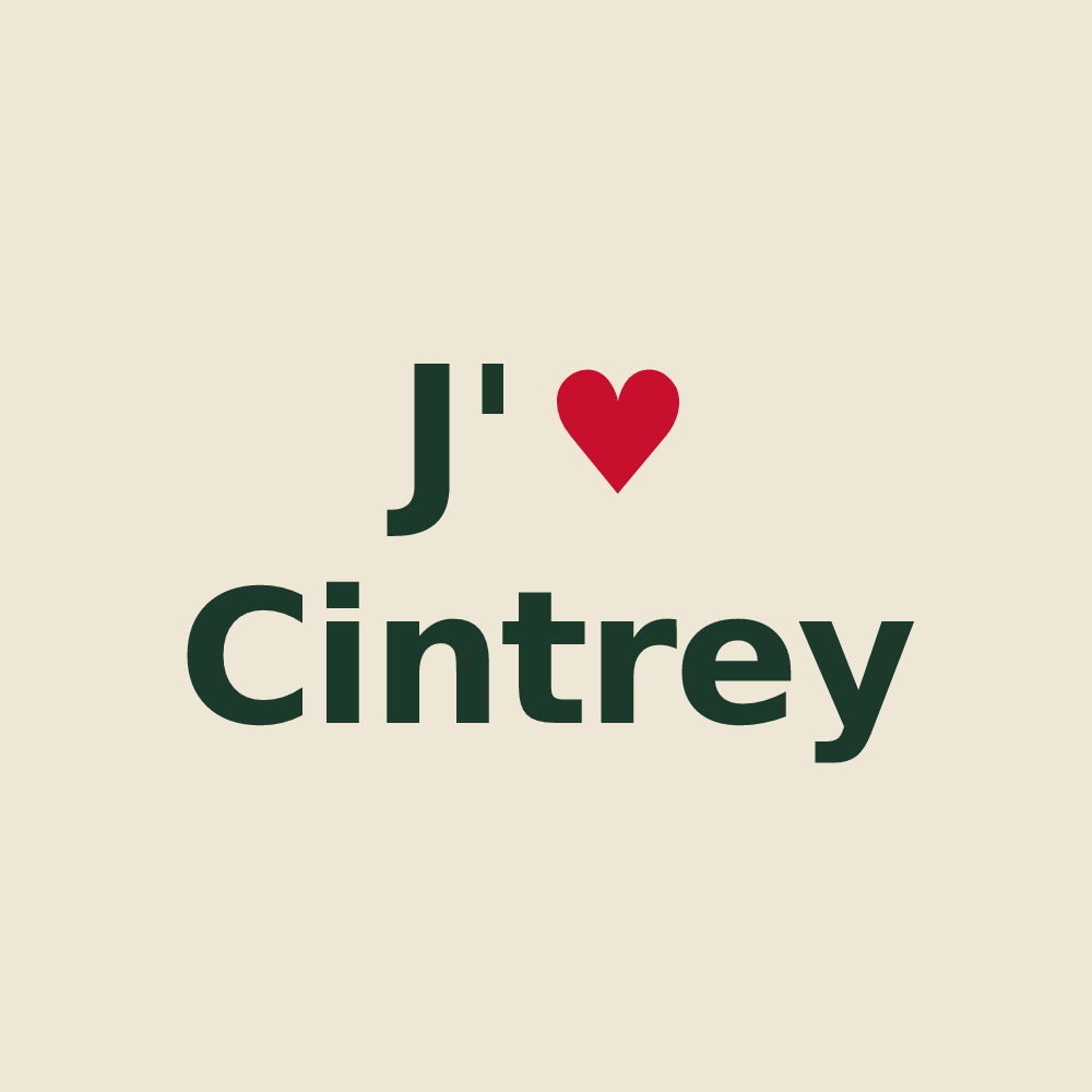 Tote bag personnalisé Cintrey — design J'aime Cintrey
