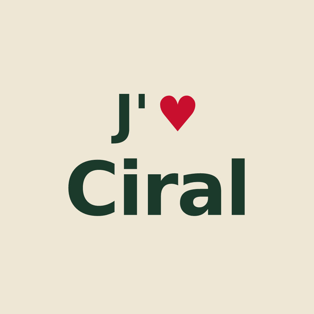 Tote bag personnalisé Ciral — design J'aime Ciral