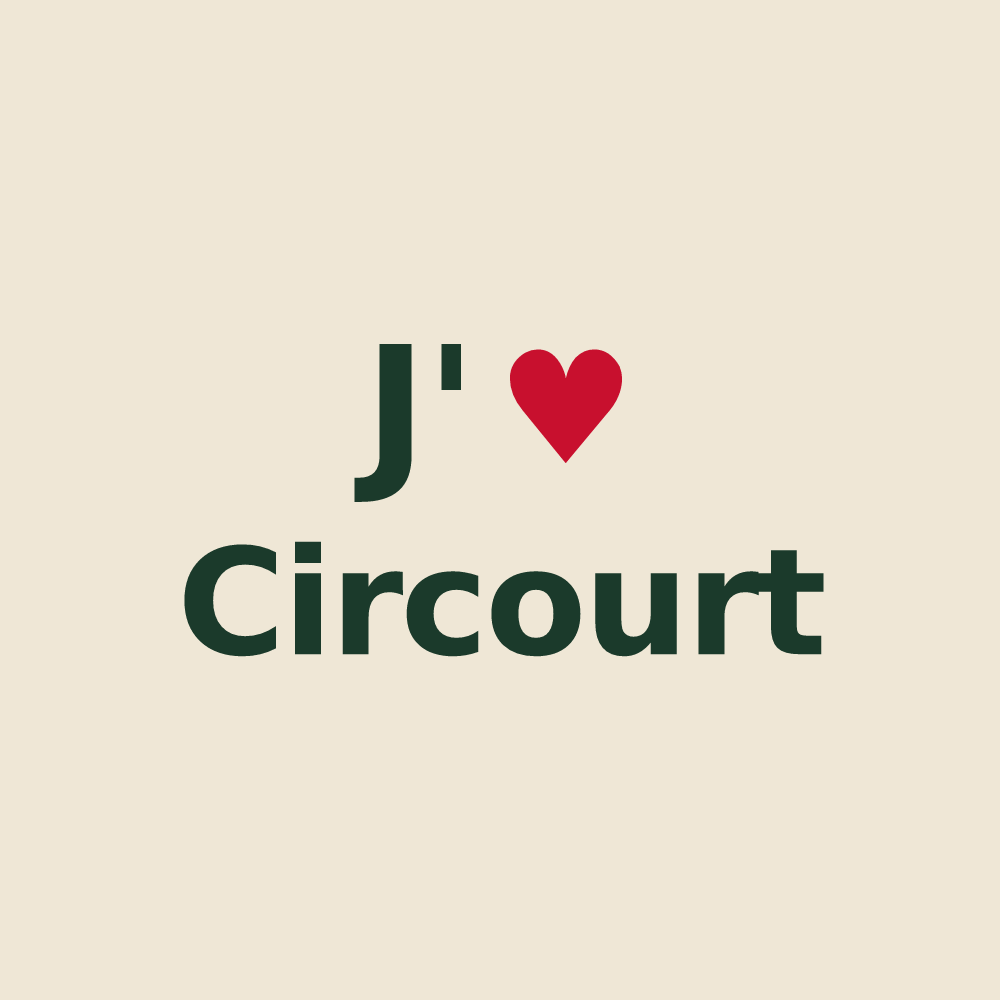 Tote bag personnalisé Circourt — design J'aime Circourt