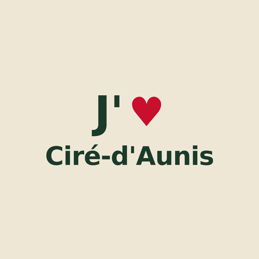 Tote bag personnalisé Ciré-d'Aunis — design J'aime Ciré-d'Aunis