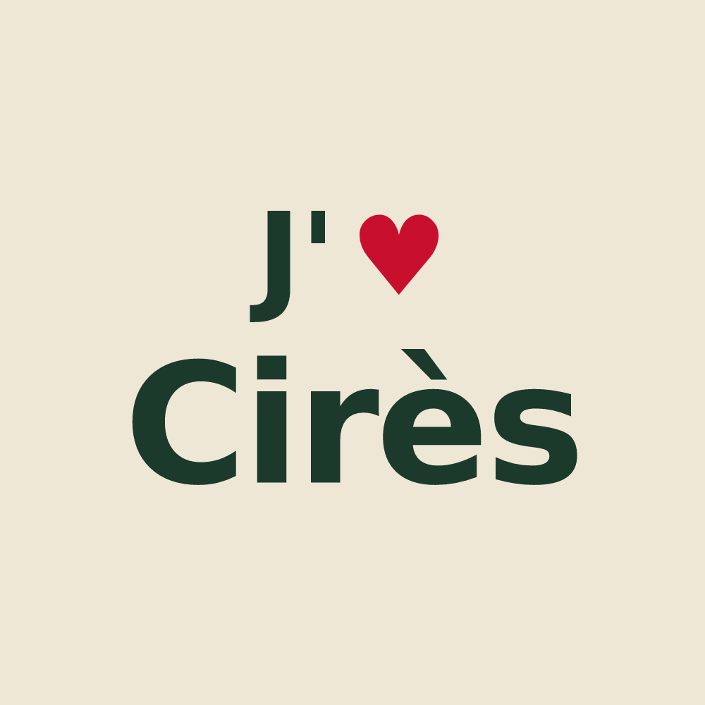 Tote bag personnalisé Cirès — design J'aime Cirès