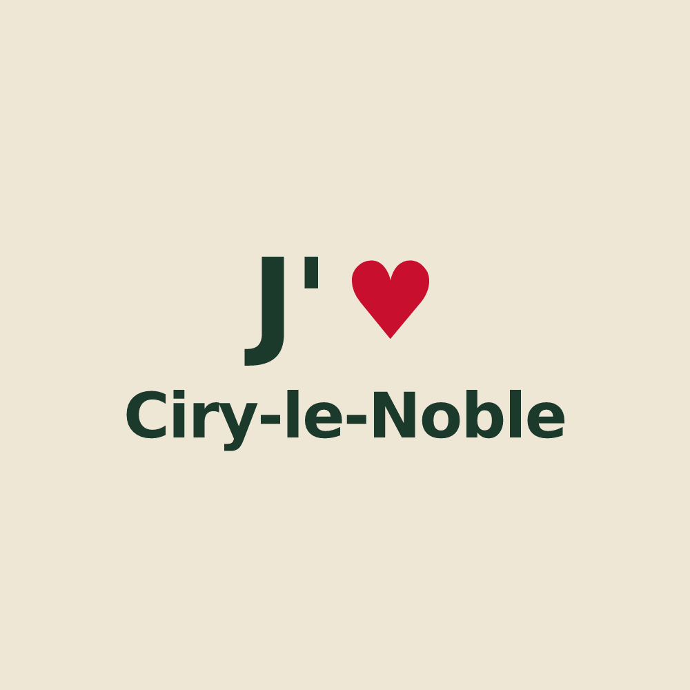 Tote bag personnalisé Ciry-le-Noble — design J'aime Ciry-le-Noble