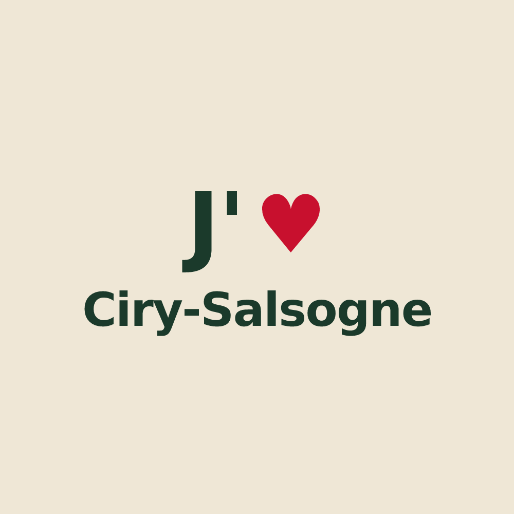 Tote bag personnalisé Ciry-Salsogne — design J'aime Ciry-Salsogne