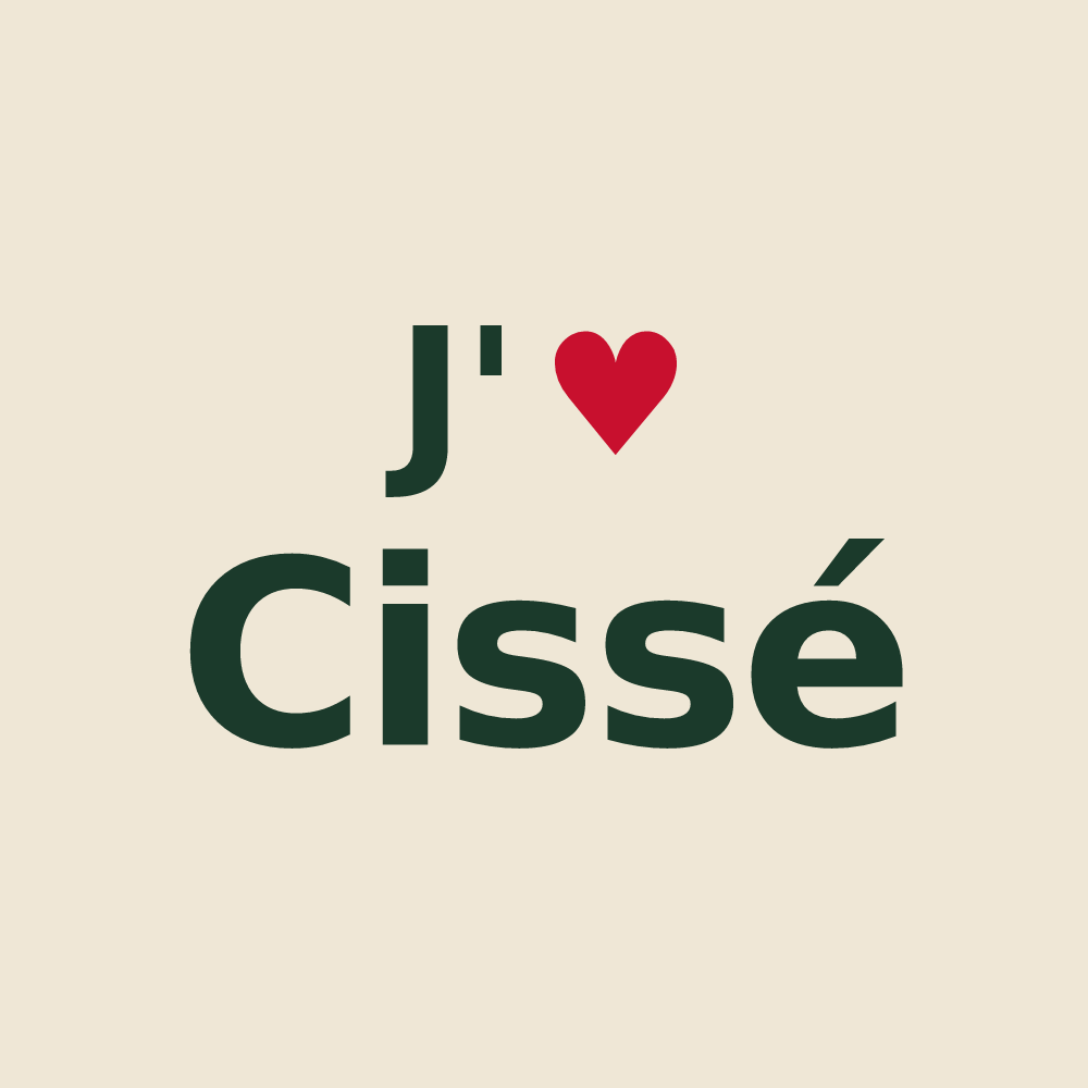 Tote bag personnalisé Cissé — design J'aime Cissé
