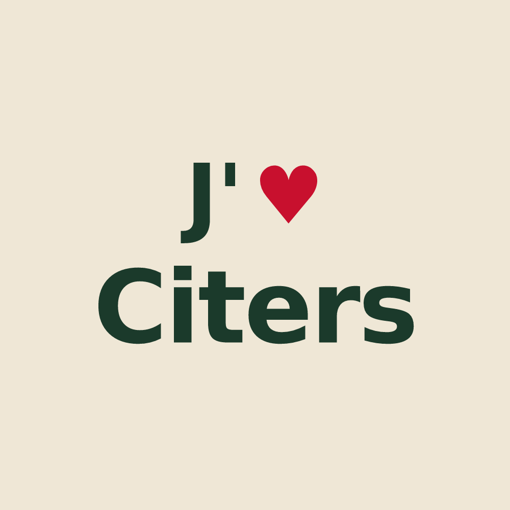 Tote bag personnalisé Citers — design J'aime Citers