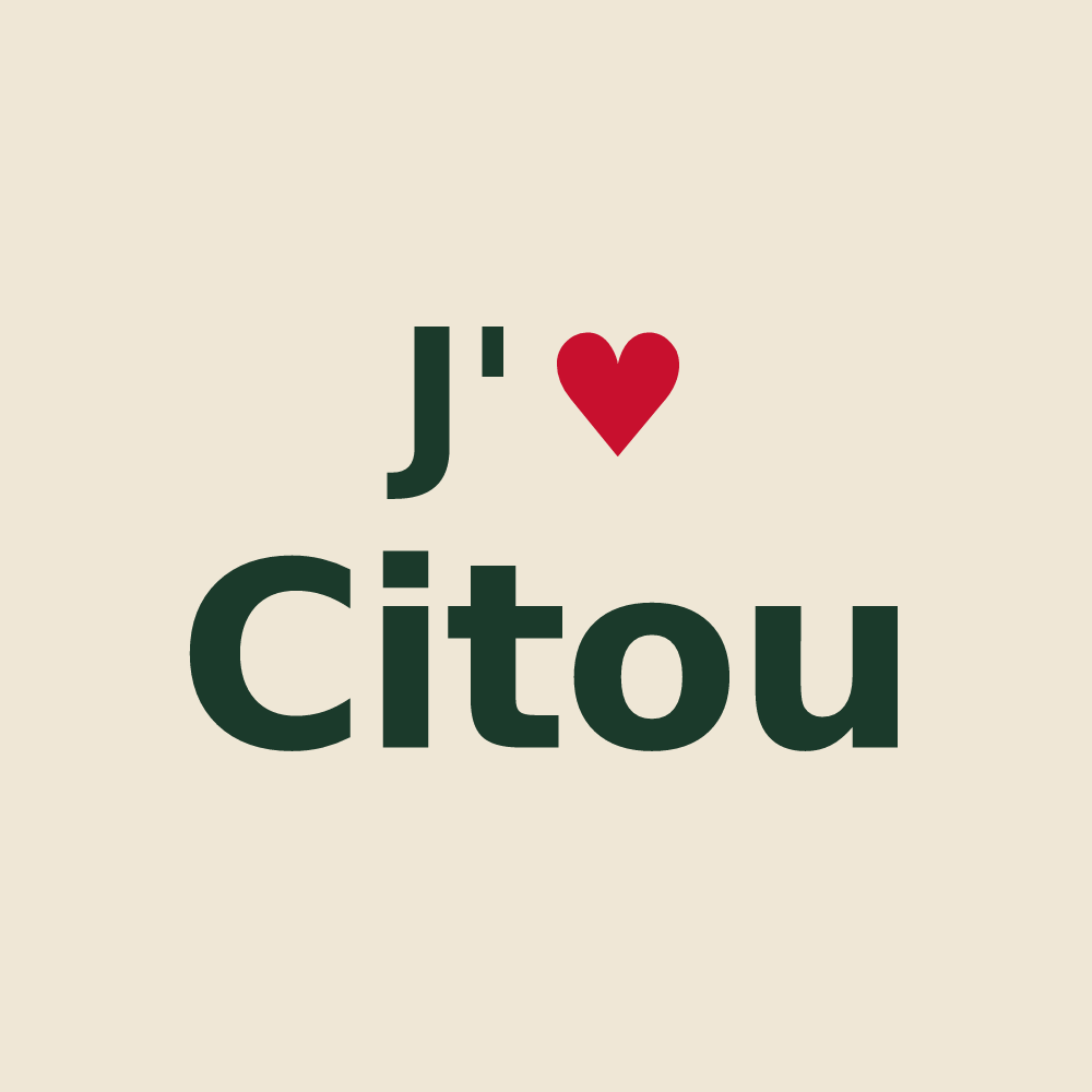 Tote bag personnalisé Citou — design J'aime Citou