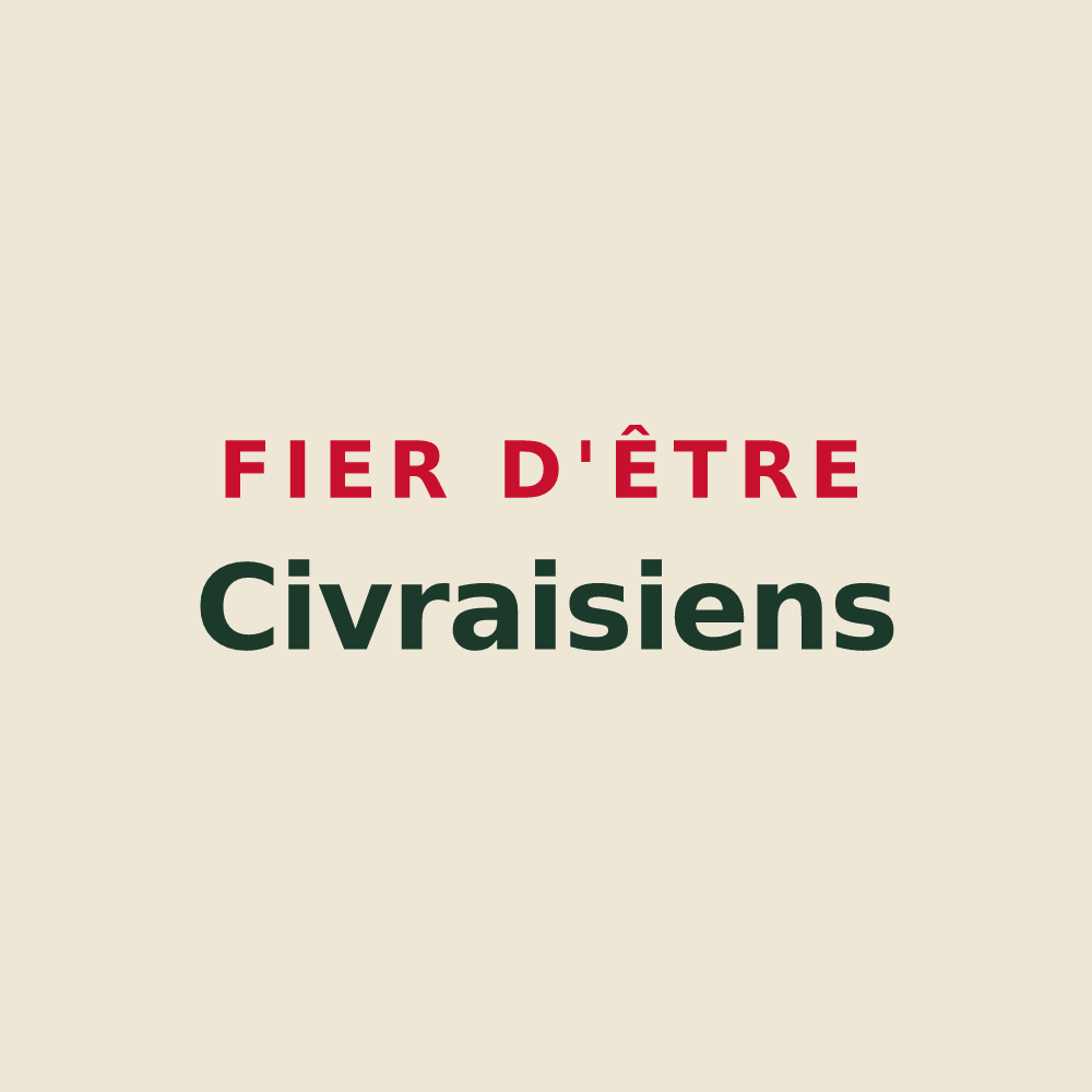 Tote bag « Fier d'être Civraisiens » — design pour Civray