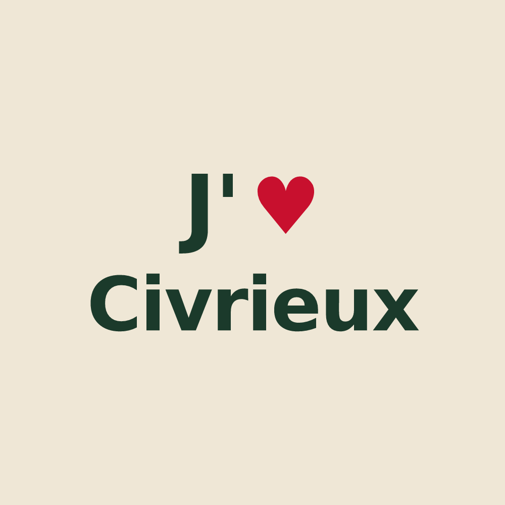 Tote bag personnalisé Civrieux — design J'aime Civrieux