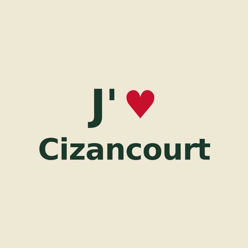 Tote bag personnalisé Cizancourt — design J'aime Cizancourt