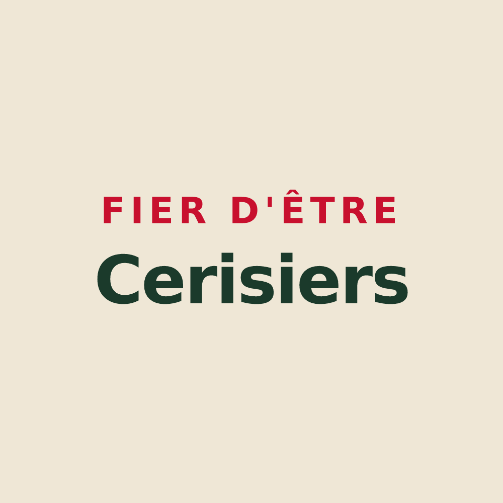 Tote bag « Fier d'être Cerisiers » — design pour Cize