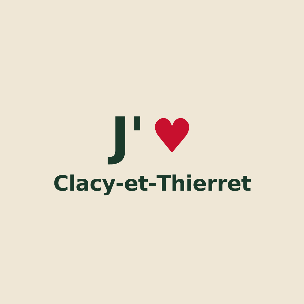 Tote bag personnalisé Clacy-et-Thierret — design J'aime Clacy-et-Thierret