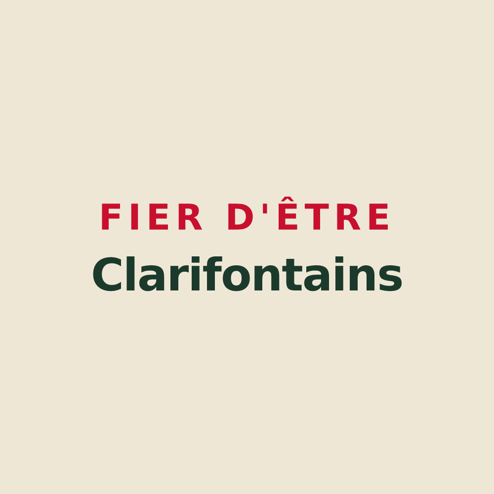 Tote bag « Fier d'être Clarifontains » — design pour Clairefontaine-en-Yvelines
