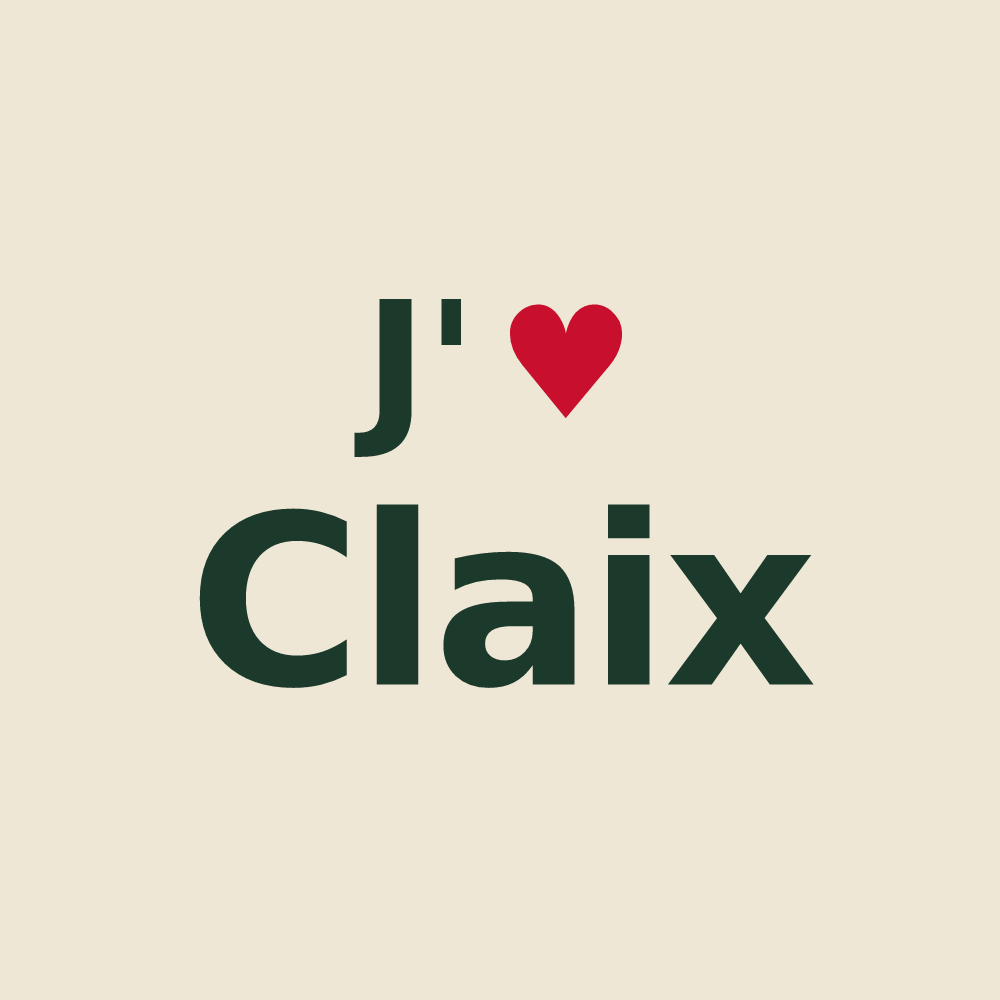 Tote bag personnalisé Claix — design J'aime Claix