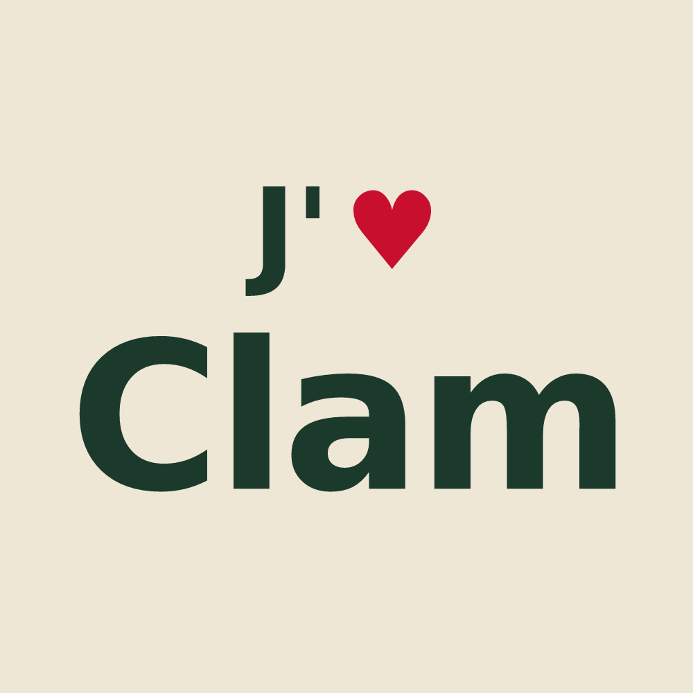 Tote bag personnalisé Clam — design J'aime Clam