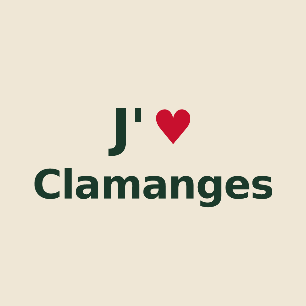 Tote bag personnalisé Clamanges — design J'aime Clamanges
