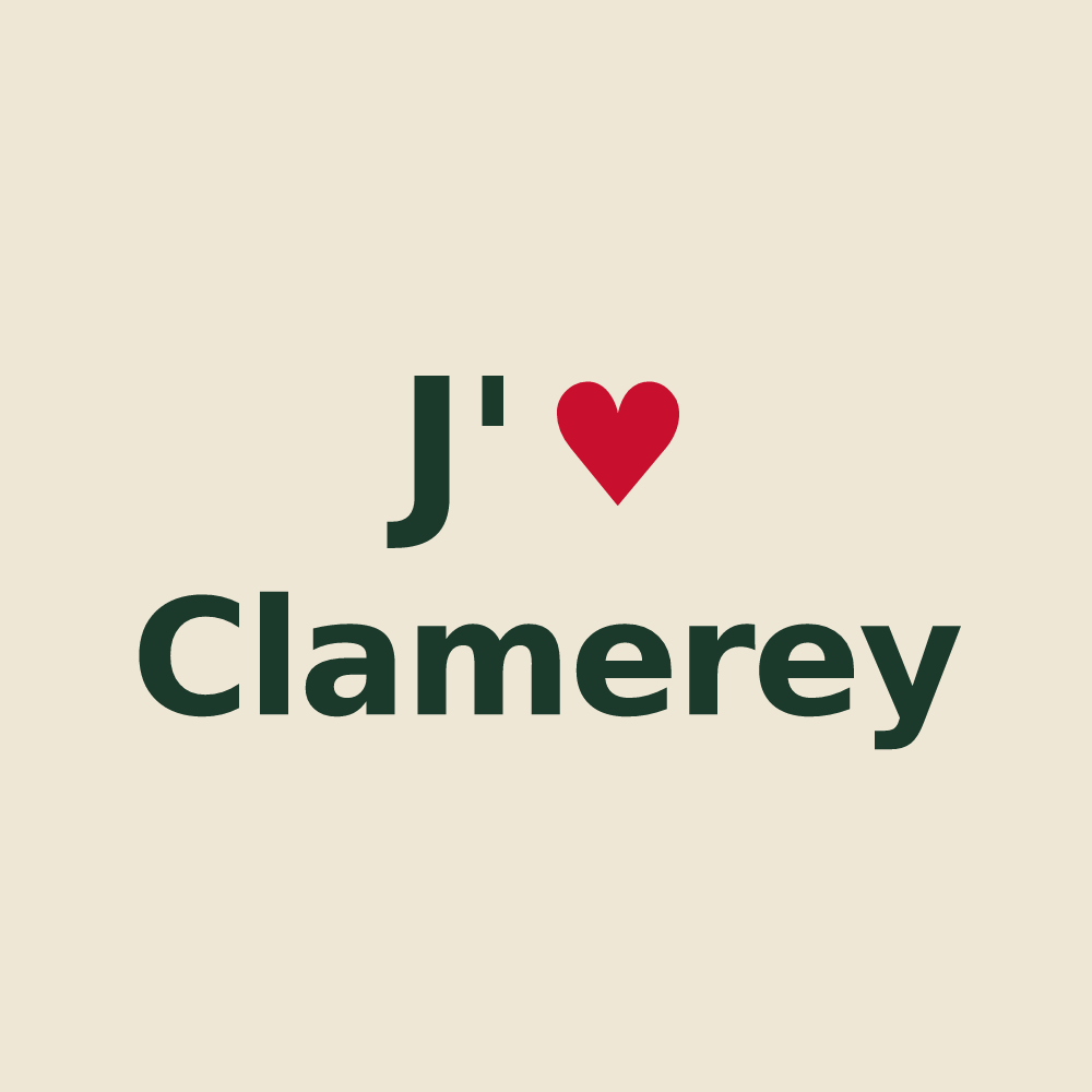 Tote bag personnalisé Clamerey — design J'aime Clamerey