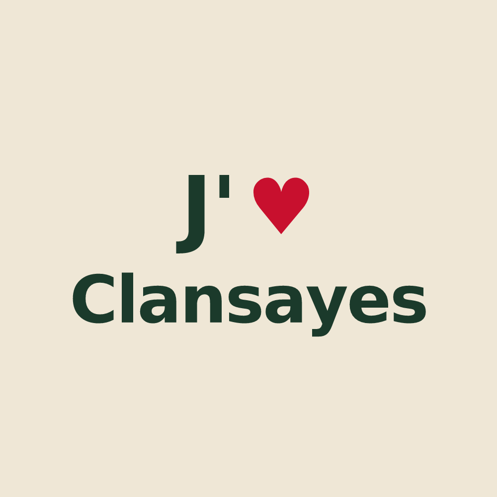 Tote bag personnalisé Clansayes — design J'aime Clansayes