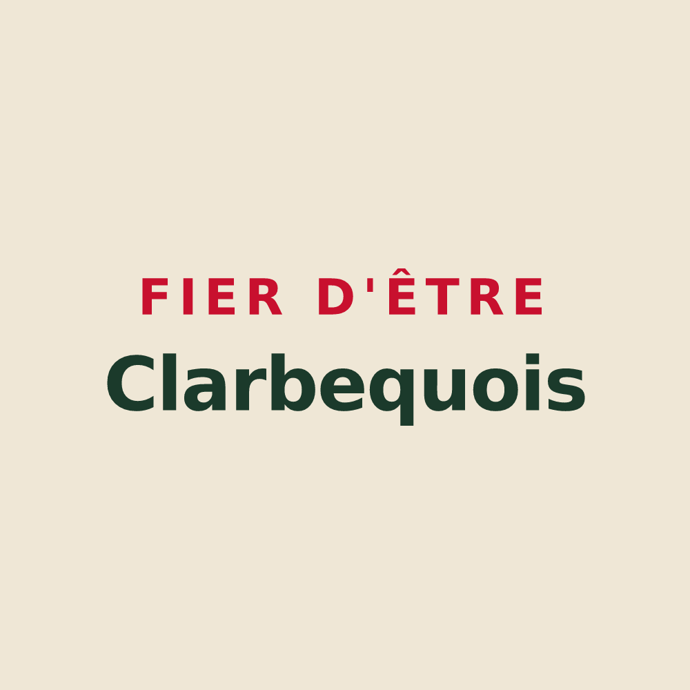 Tote bag « Fier d'être Clarbequois » — design pour Clarbec