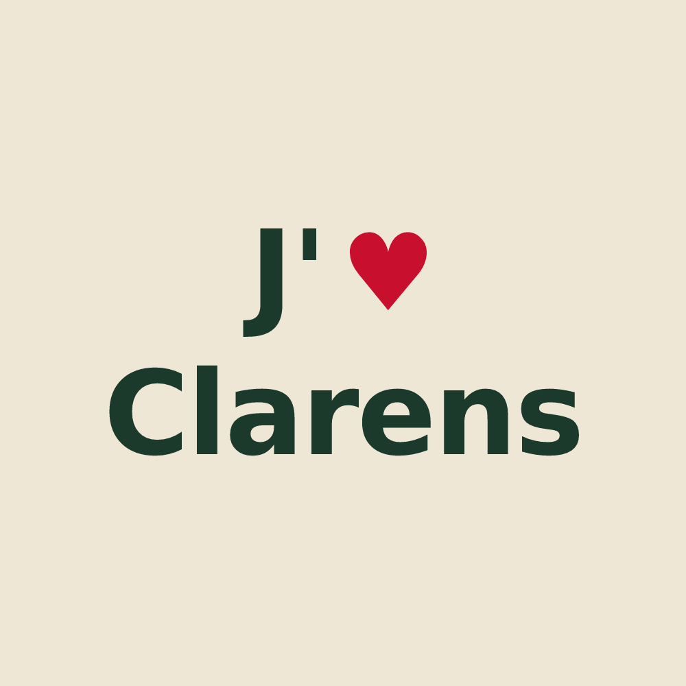 Tote bag personnalisé Clarens — design J'aime Clarens