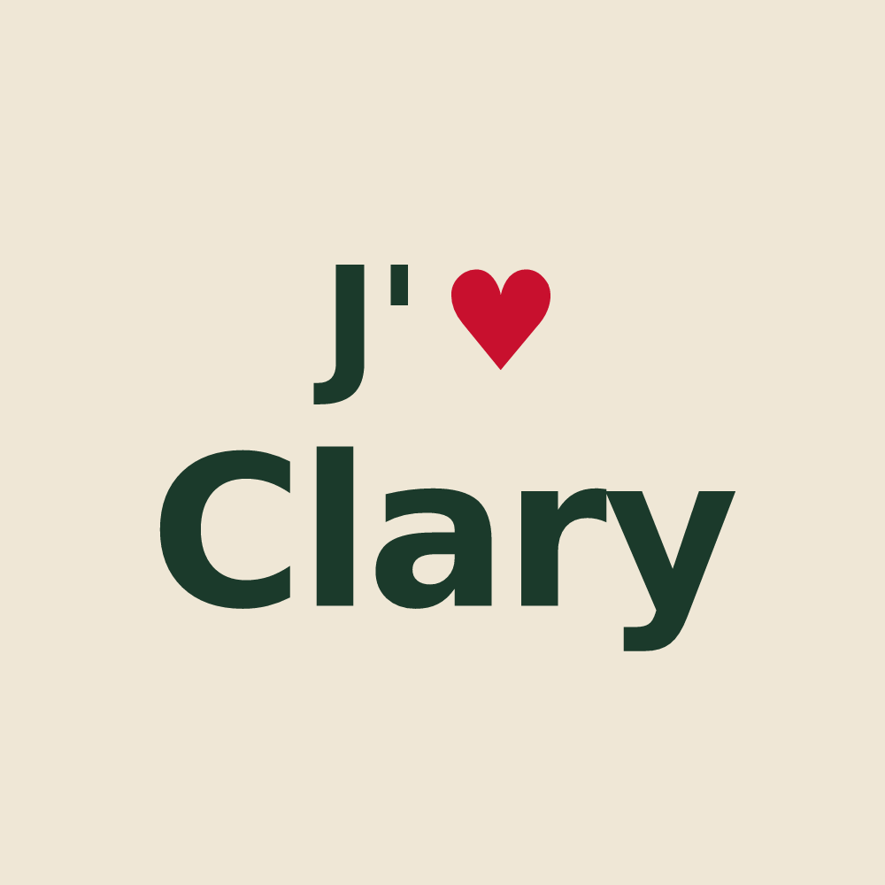 Tote bag personnalisé Clary — design J'aime Clary