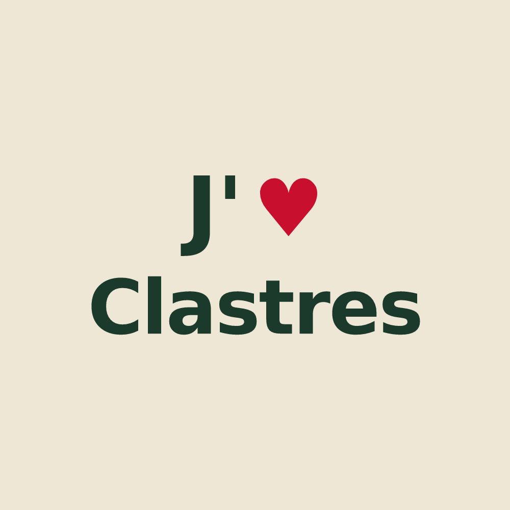 Tote bag personnalisé Clastres — design J'aime Clastres