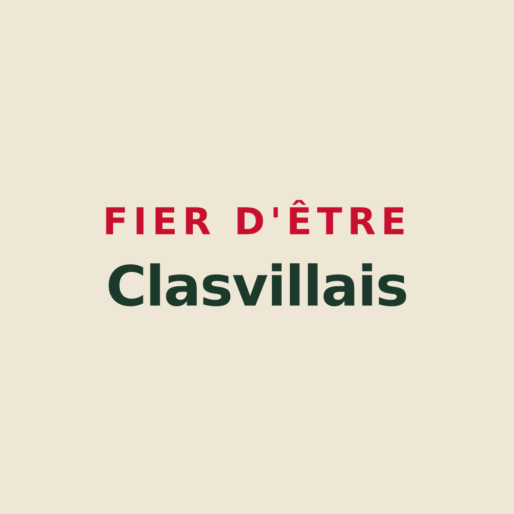 Tote bag « Fier d'être Clasvillais » — design pour Clasville