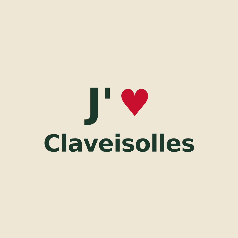 Tote bag personnalisé Claveisolles — design J'aime Claveisolles