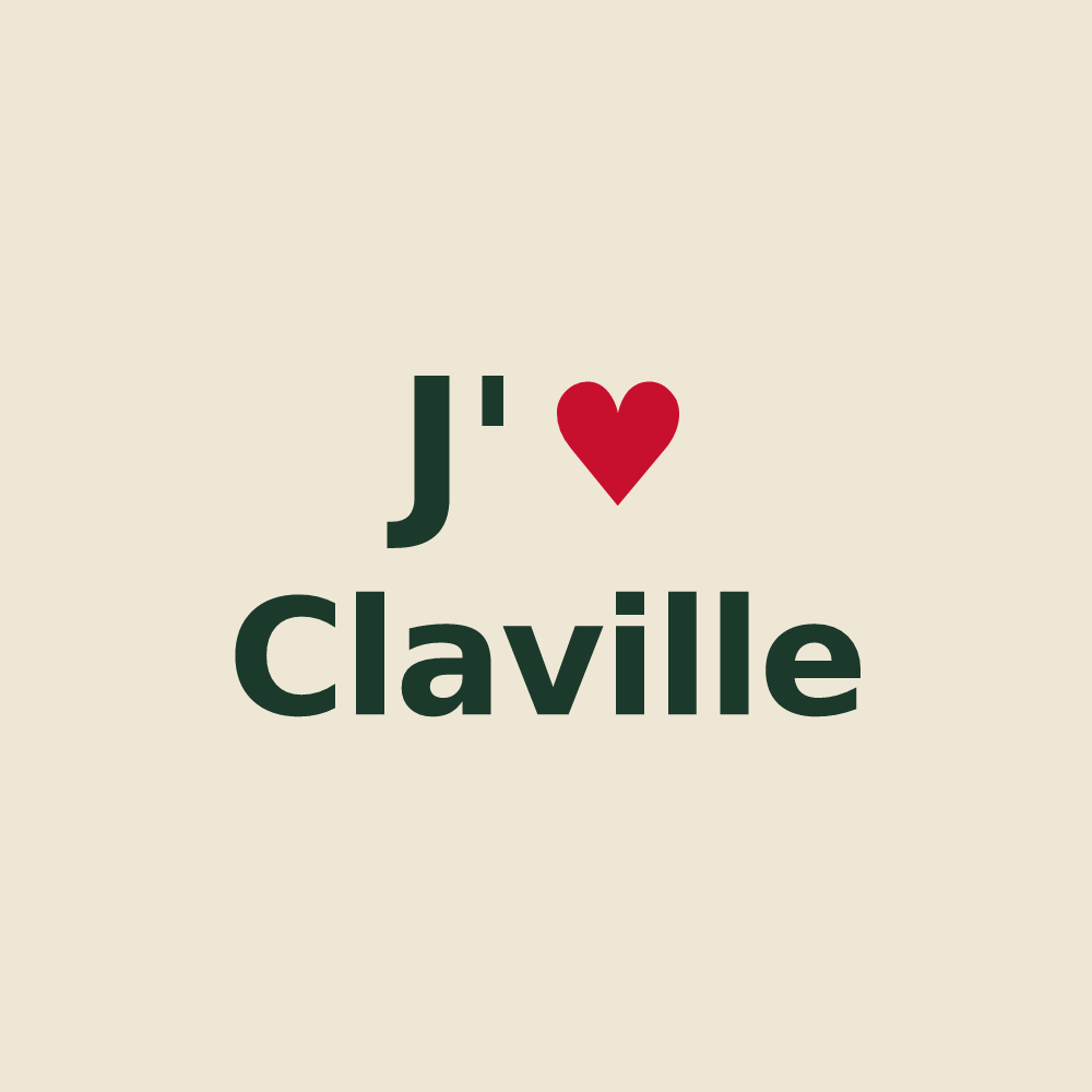 Tote bag personnalisé Claville — design J'aime Claville