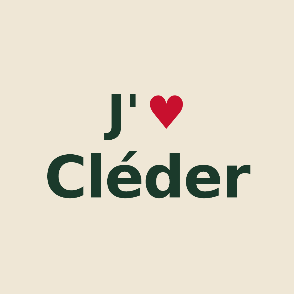 Tote bag personnalisé Cléder — design J'aime Cléder