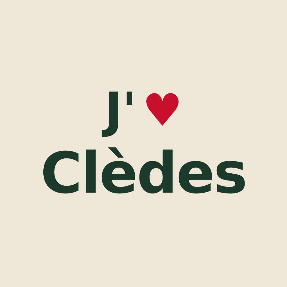 Tote bag personnalisé Clèdes — design J'aime Clèdes