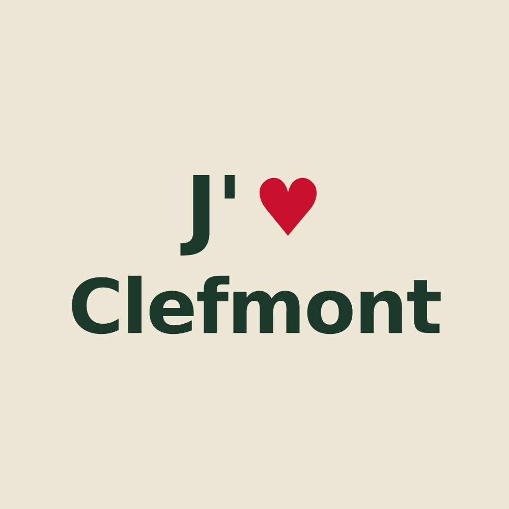 Tote bag personnalisé Clefmont — design J'aime Clefmont