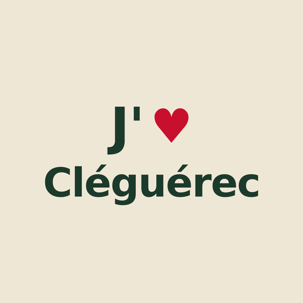 Tote bag personnalisé Cléguérec — design J'aime Cléguérec